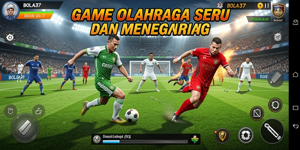 Gameplay seru dengan aksi olahraga yang mendebarkan.