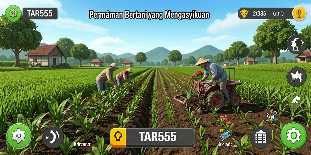Screenshot TAR555 menampilkan gameplay bertani yang seru dan interaktif.